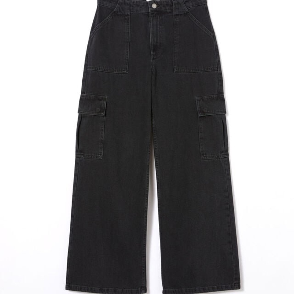 Cotton On Women's Black Wide Leg Jeans